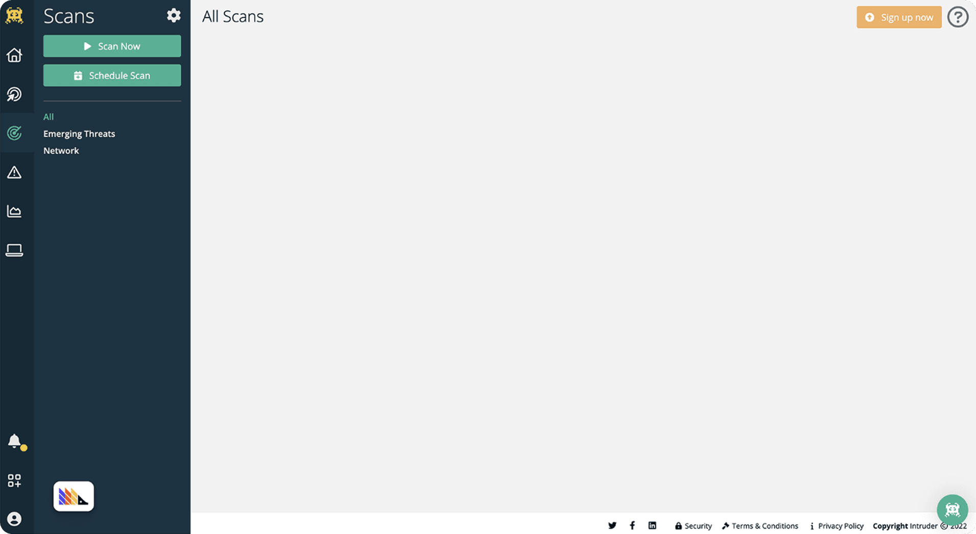 Before navigation — scans