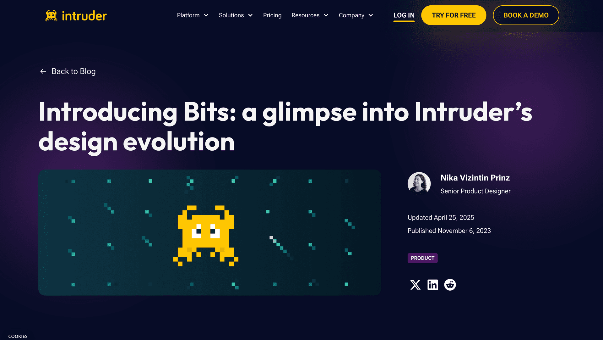 Blog post about the design process