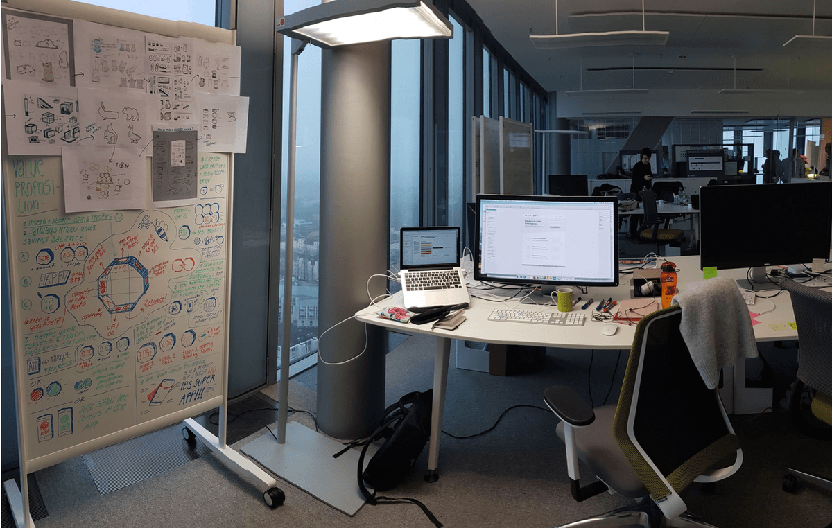 Nika's desk at IBM Watson IoT tower