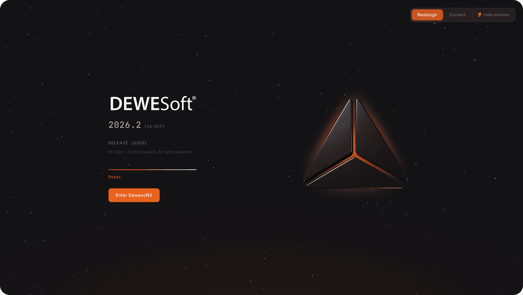 Redesigned DewesoftX splash screen