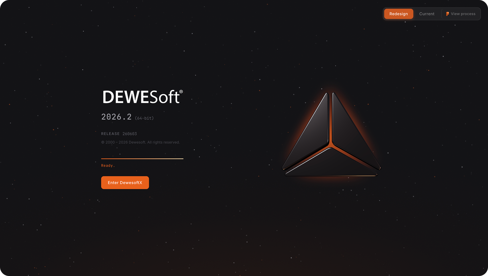 DewesoftX Splash Screen preview